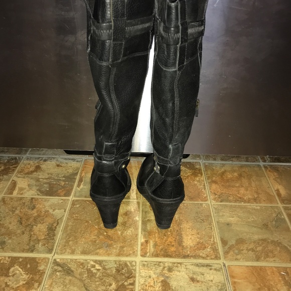 Timberland Stratham Heights Tall Wedge Black Boots - Women's Size 7.5 - Picture 6 of 11